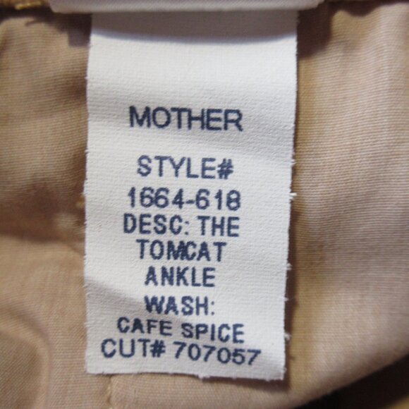 NWT Mother Tomcat Ankle in Hopscotch Cafe Spice Stretch Corduroy Pants 32 - Picture 6 of 9